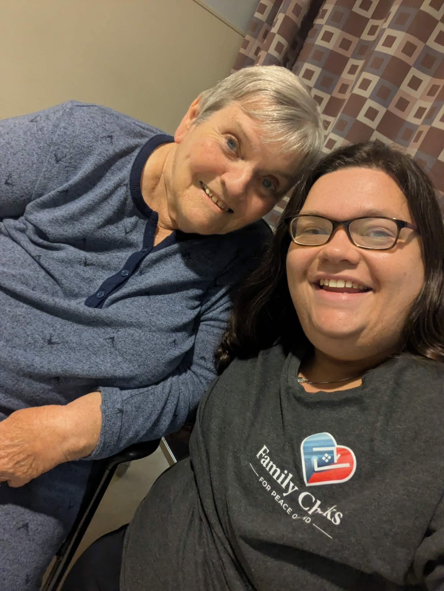 Jessica from Family Checks visiting with a client.